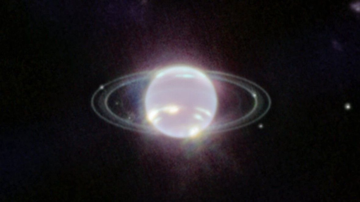 Ghostly rings of Neptune shine in new James Webb Telescope images