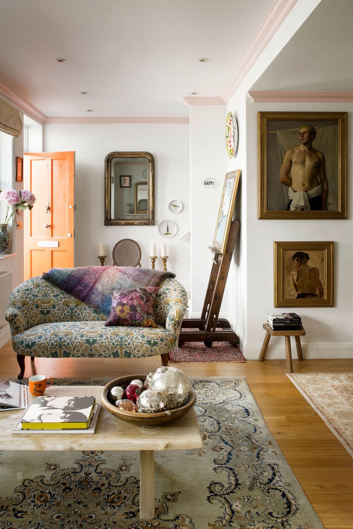 This arty London mews house boasts burst of colour and print inspired by Liberty of London