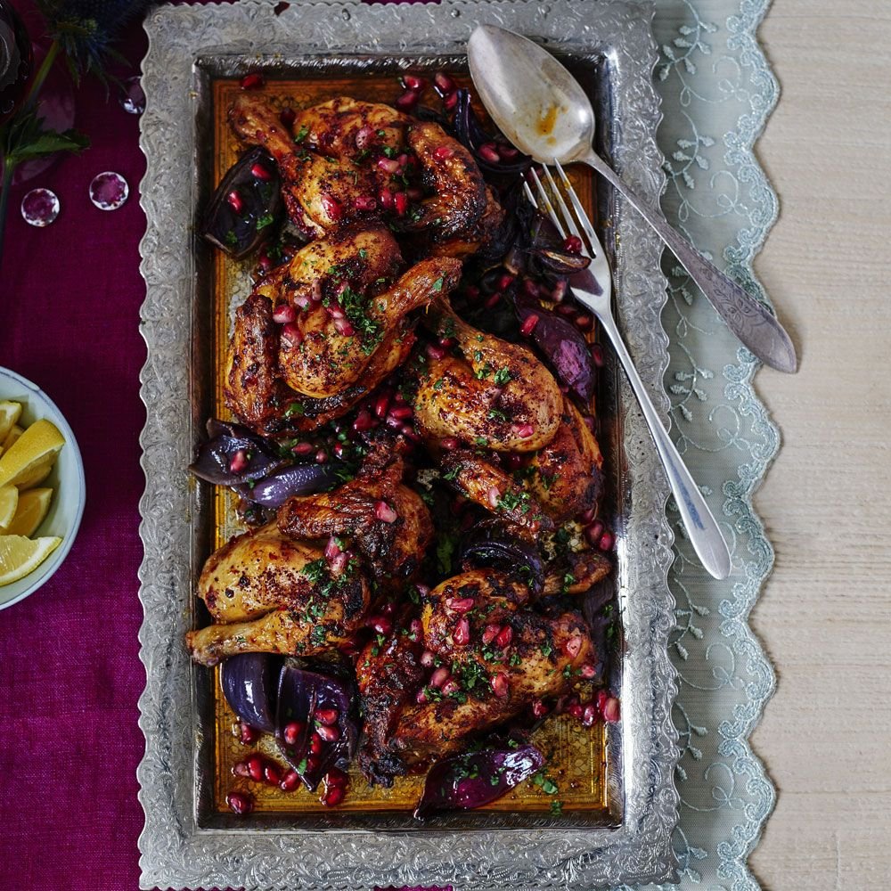 Try our poussin and harissa all-in-one traybake flavoured with tasty Middle Eastern spices