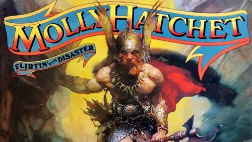 "These are hard-livin', whiskey-drinkin', gun-totin' Southerners who eat grits for breakfast, fried beans for lunch, and an entire raw buffalo for their dinner": Flirtin' With Disaster by Molly Hatchet