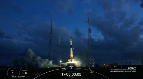 SpaceX launches another 52 Starlink satellites, lands rocket at sea