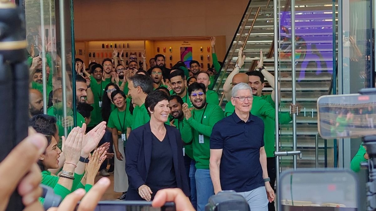 Exclusive photos from inside the new Mumbai Apple Store as Tim Cook makes his first visit