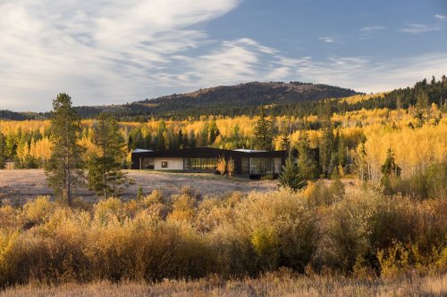 Jackson Hole retreat is conceived as ‘a geologic remnant in the landscape’