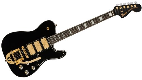 Fender crosses the streams with the Troublemaker Tele Deluxe Bigsby – a triple 'bucker Tele with an LP Custom vibe