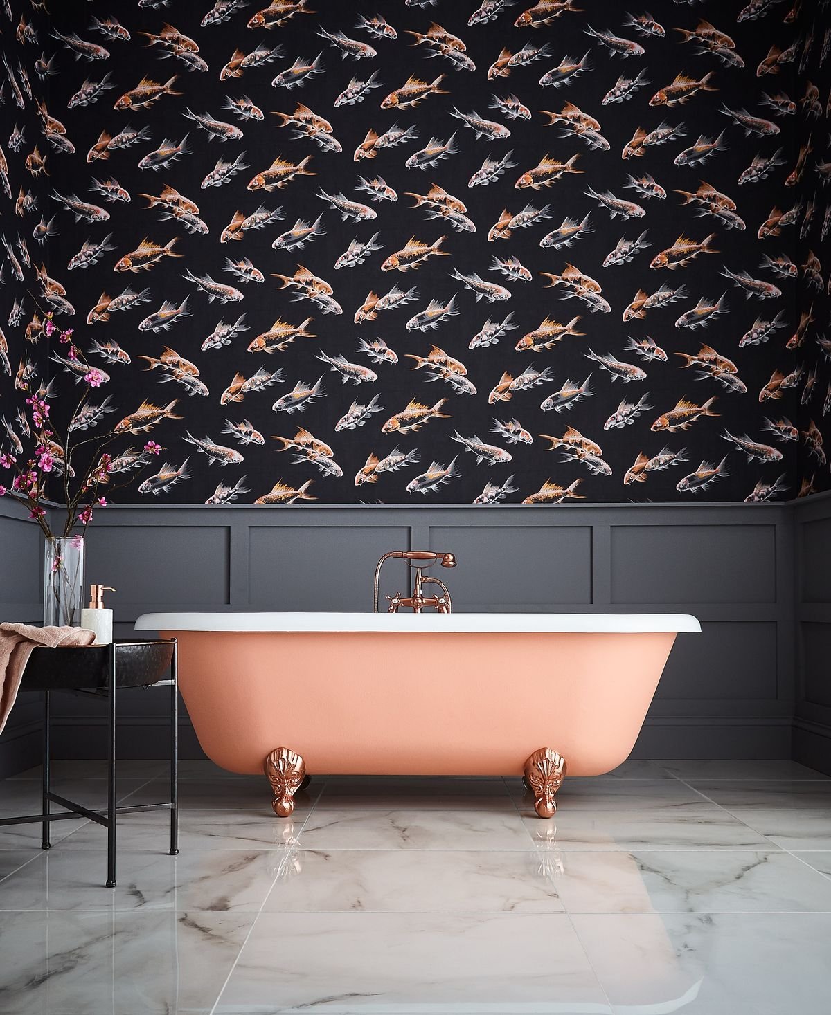 5 beautiful bathroom wallpaper ideas for character that's practical, too