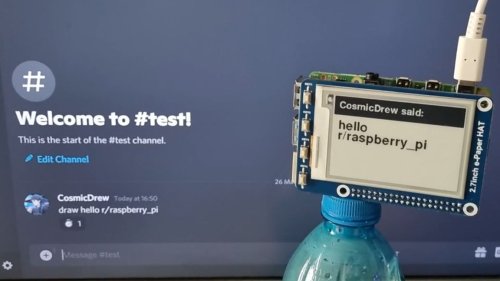 Raspberry Pi Displays Discord Server Posts on E-Ink Screen