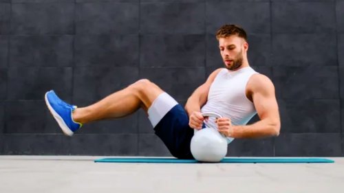 You don't need dumbbells — this seated kettlebell workout builds your upper-body in 20 minutes and 10 moves