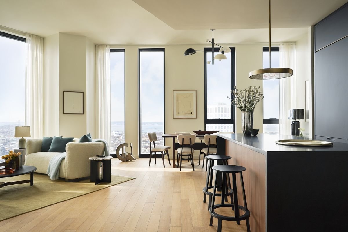 First look inside Brooklyn's tallest tower, with open plan apartments designed by Gachot Studios