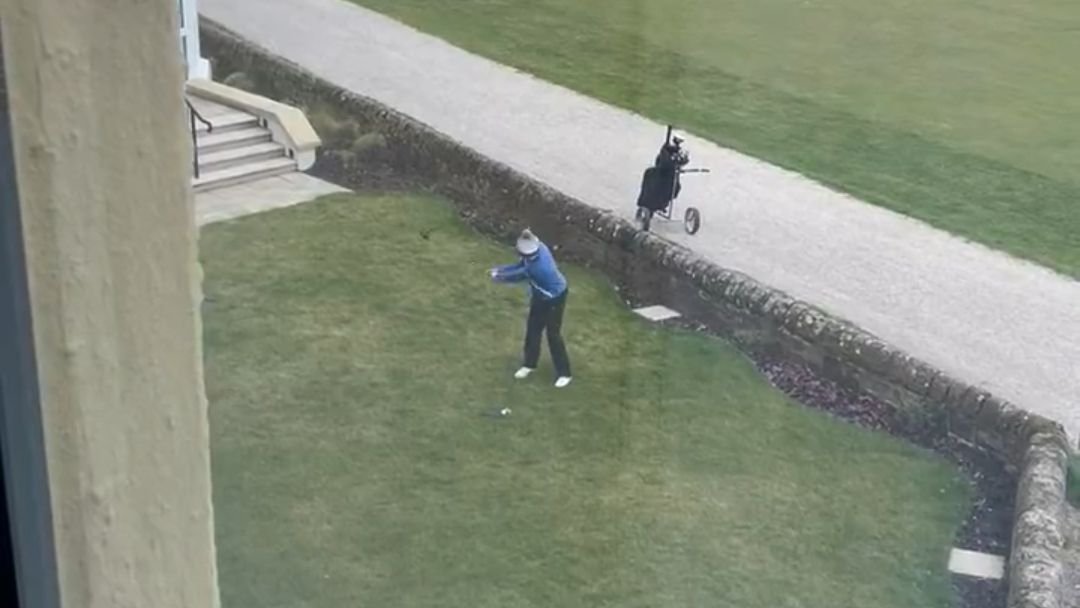 WATCH: Golfer Takes Shot From Old Course Hotel Garden At St Andrews