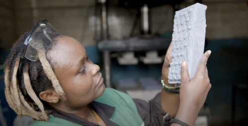 Kenyan woman finds a way to recycle plastic waste into bricks that are stronger than concrete