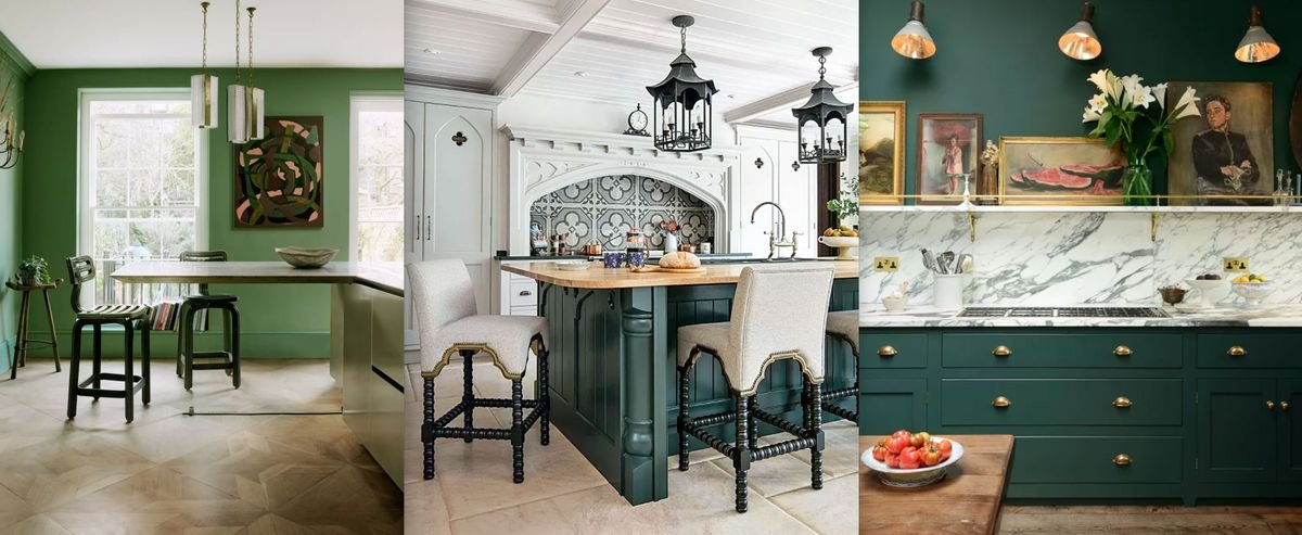Green kitchen ideas, from cabinets, walls and more