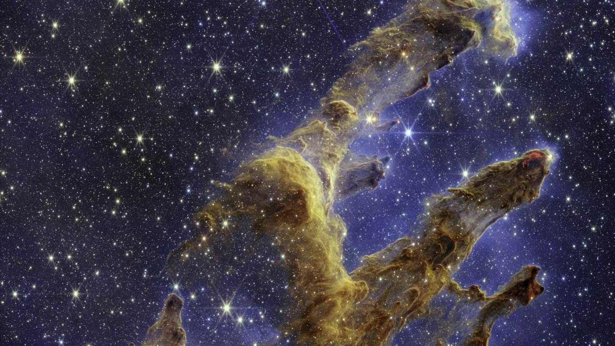 Magnificent Pillars of Creation sparkle in new James Webb Space Telescope image