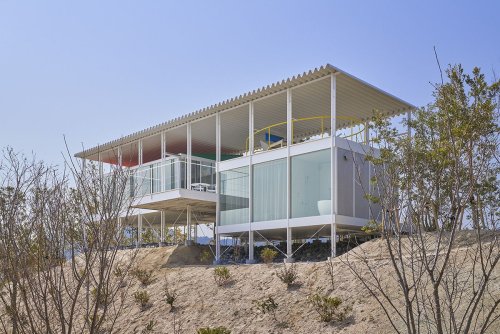 Rebuilt Shigeru Ban houses launch at the architect’s Simose Art Museum in Hiroshima