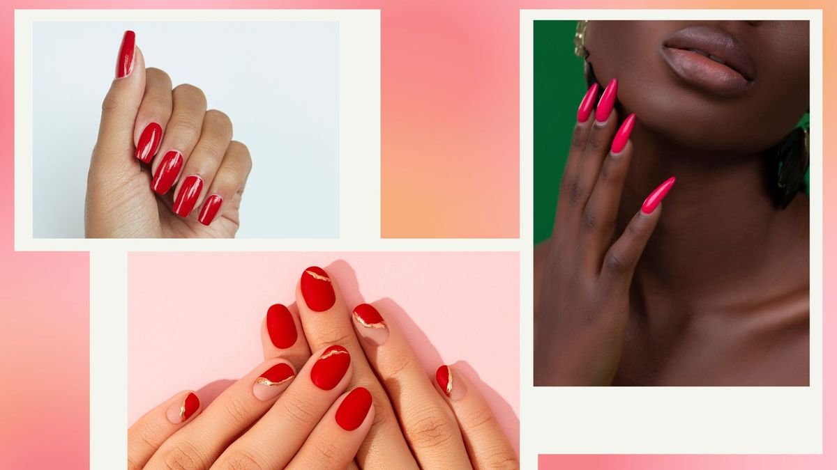 These Valentine's Day nail art designs are sure to leave you swooning—from pink 'glazed' nails to heart-shaped French tips!
