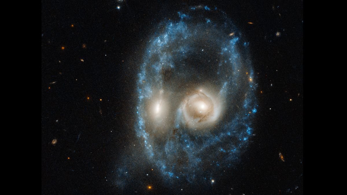 Space Ghost! Spooky Face with Glowing Eyes Glares at Us All in This Creepy Hubble Photo