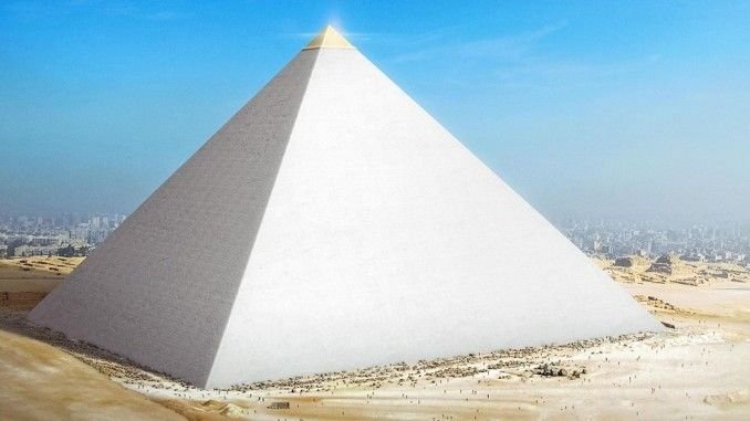What did the ancient Egyptian pyramids look like when they were built?