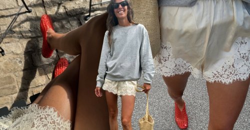 This Stylish French Woman Paired Summer's Controversial Shoe and Shorts Trends, and the Outfit Is So Chic