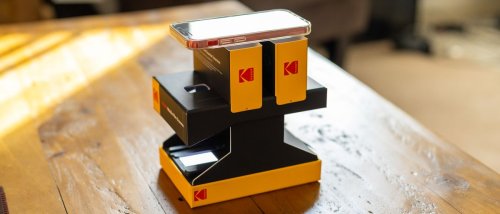 Kodak Mobile Film Scanner review - this pop-up cardboard device helps your phone digitize your old negatives & slides