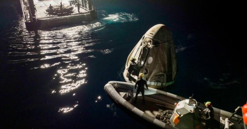 Spektakuläre Nachtlandung von Astronauten lässt Bewohner rätseln