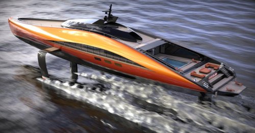 Superyacht mit Wasserstoffantrieb soll mit 140 km/h über Wasser gleiten
