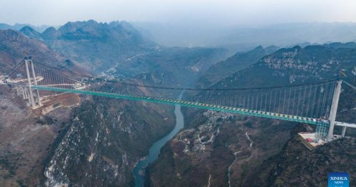 China baut höchste Brücke der Welt: Hauptstruktur ist fertig