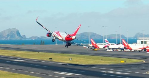 Easyjet Airbus A320 startet spektakulär durch