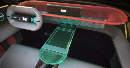 So retro-futuristisch soll das Fiat-Cockpit künftig aussehen