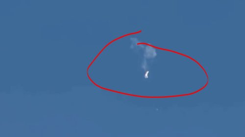 Footage Shows Chinese Balloon Being Shot Down