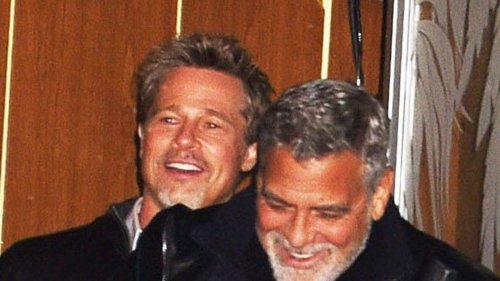 Brad Pitt + George Clooney: Superstars lachen zusammen am "Wolves"-Set