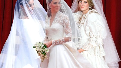 Kate, Diana + Meghan: So blieben ihre Brautkleider geheim