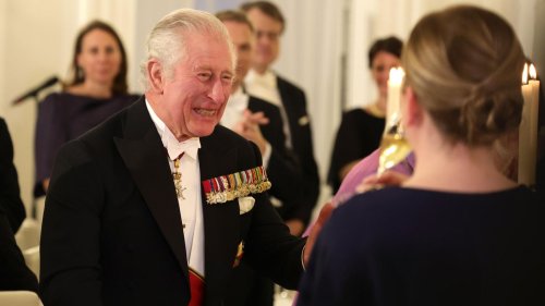 Erst Knicks, dann Kuss: Deutsche Verwandte zaubern König Charles beim Staatsbesuch ein Lächeln ins Gesicht