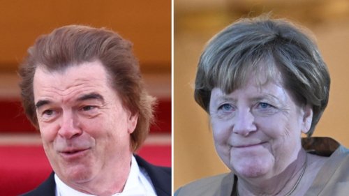 Angela Merkel und Campino kommen an