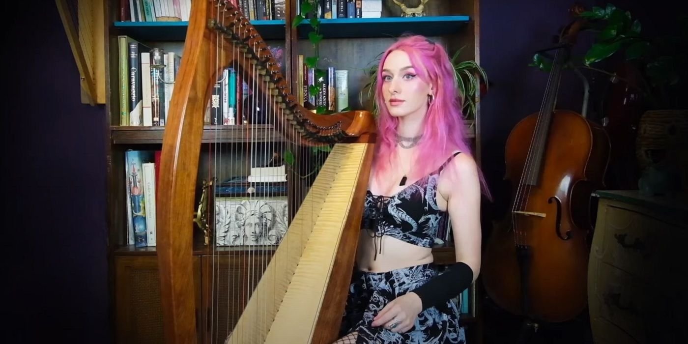 Talented Elder Scrolls Fan Plays Oblivion Harvest Dawn Song on Harp