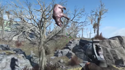 Fallout 4 Glitches: Flying Beasts, Air-Swimming, Hardcore Planking