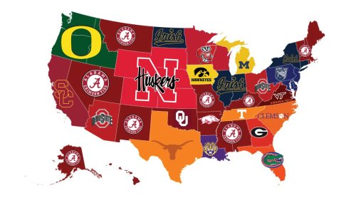 Here s The Most Popular College Football Team In Every State Based On 