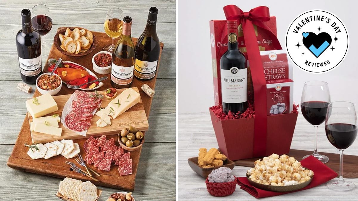 15 best wine gift baskets for Valentine's Day that are worth toasting over