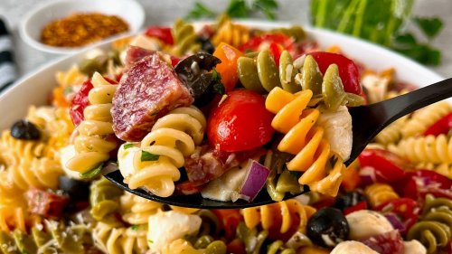 This pasta salad recipe is perfect for tailgating