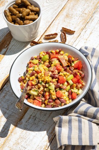 Boiled Peanut Salad with Bacon Dressing