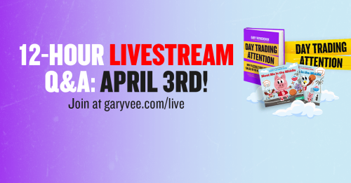 12-Hour Livestream Q&A – April 3rd!