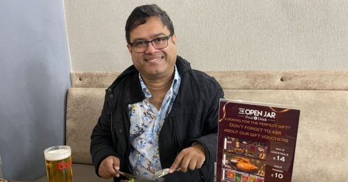 The Chase's Paul Sinha tucks into parmo on Teesside