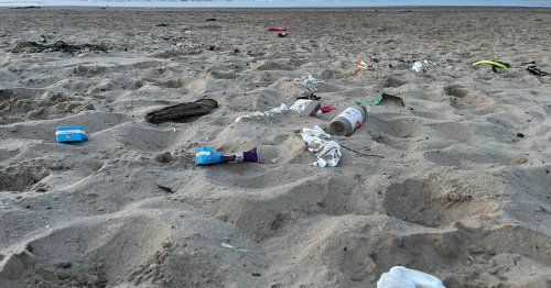 Shocking pictures of Teesside beach left a mess with beer bottles, barbecues and towels