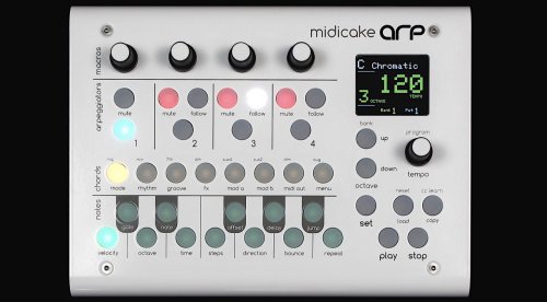 Midicake ARP ist der Hardware Performance-Arpeggiator für mehrere Spuren und Synths