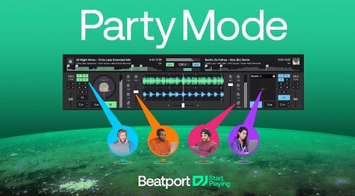 Beatport DJ Party Mode: DJ-Session mit vier DJs und 100 Fans im Browser