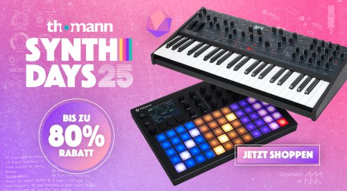 Thomann Synth Days: Spare bis zu 80 % auf Synthesizer, Controller und mehr!