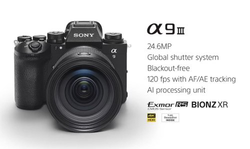 Sony a9 III the first still camera with a global shutter capable of capturing 120fps
