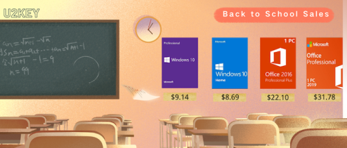 Back to School Sales: Windows 10 Pro with $9.14 and Office 2016 Pro with $22.10