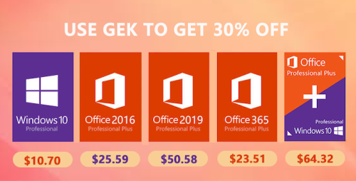 Autumn Promotion: Windows 10 pro key price @ $10.70, Office 2019 Pro @ $50.58, Office 365 Pro @ $23.51