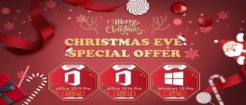 Christmas Eve Super Sales: Windows 10 Pro with $7.56 and Office 2016 Pro with $20.12