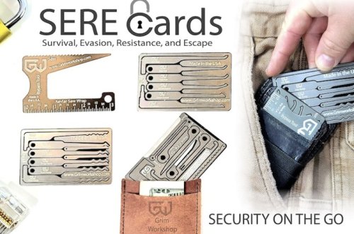 Grim SERE escape & evasion survival cards