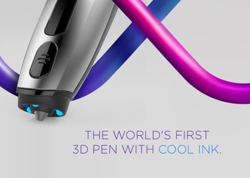 CreoPop 3D Printing Pen Extrudes Cool Ink Not Hot (video)